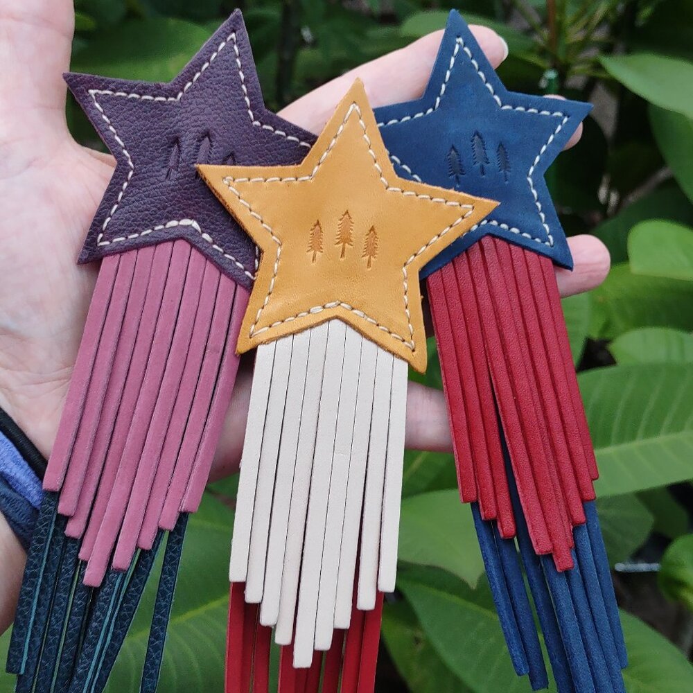 Portland Leather Austin Star keychain flair, set of 3
